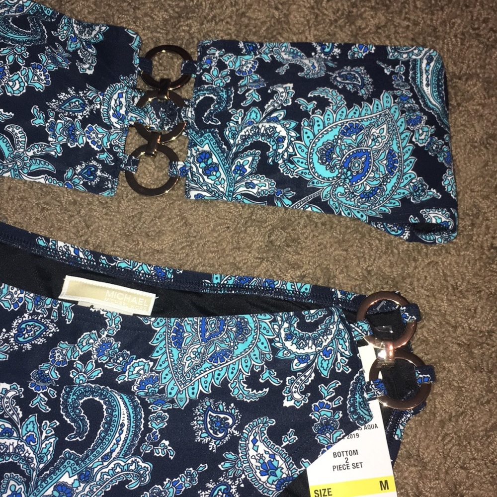 Michael Kors Printed-Ring High-Waisted Bikini - M - Picture 8 of 8